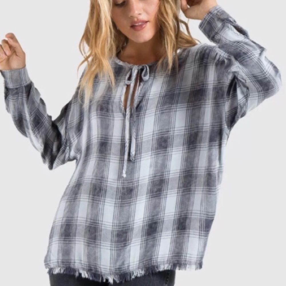 *NWOT* CLOTH AND STONE PLAID LONG SLEEVE